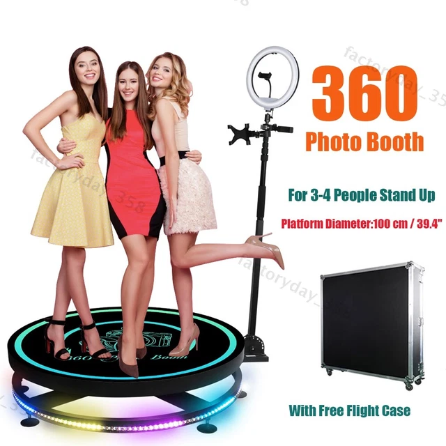 360 PHOTO BOOTH Video Booth Automatic Spinner Rotating Selfie Wedding ...
