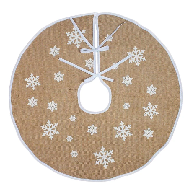 Gonna Albero di Natale Lino Albero di Natale Base Decorazione Grembiule Avvolgimento (120CM)