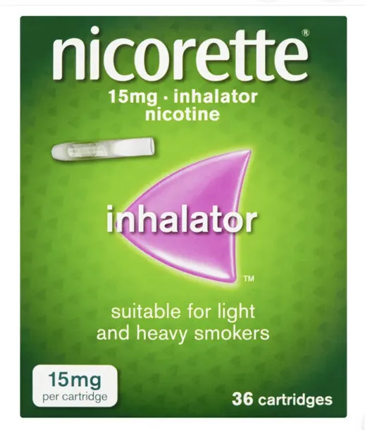 Nicorette Inhalator Nicotine - 15mg - 36 Cartridges **BRAND NEW & SEALED**