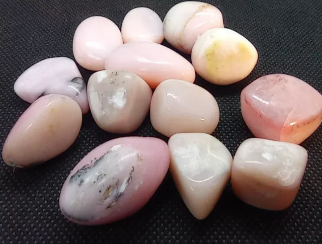 Minerali opale  rosa burattati burattato Cristalloterapia Collezione
