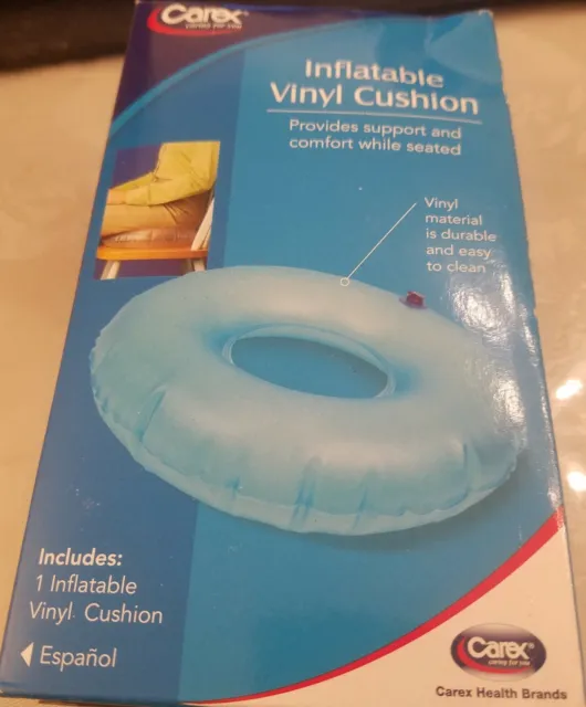 Carex Inflatable Vinyl Cushion: Support and Comfort while seated new.