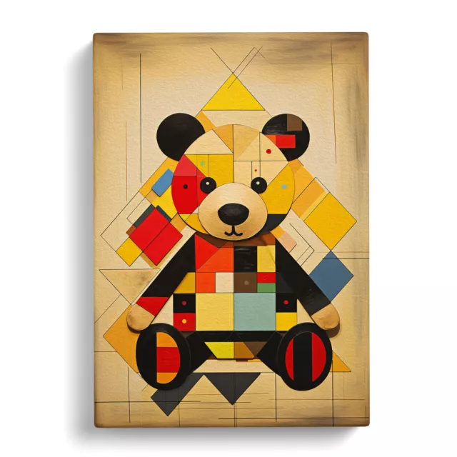 Teddy Bear Constructivism No.2 Canvas Wall Art Print Framed Picture Home Decor