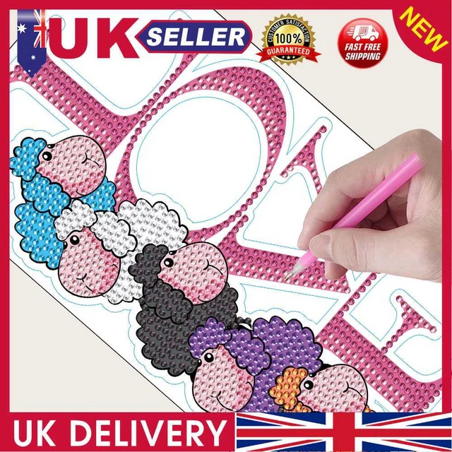 DIY Gem Sticker Paint by Numbers Cartoon Diamonds Art Mosaic Stickers Home Decor