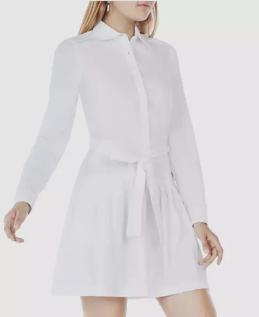 NWT BCBG MAXAZRIA Mariela Drop-Waist Shirt Dress SIZE L MSRP $198 3