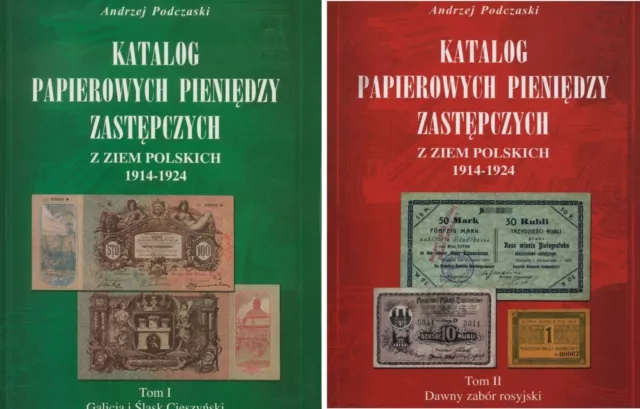 Katalog der Banknoten, Notgelder Polens 1914–1924, in 2 Bänden.  21 k5