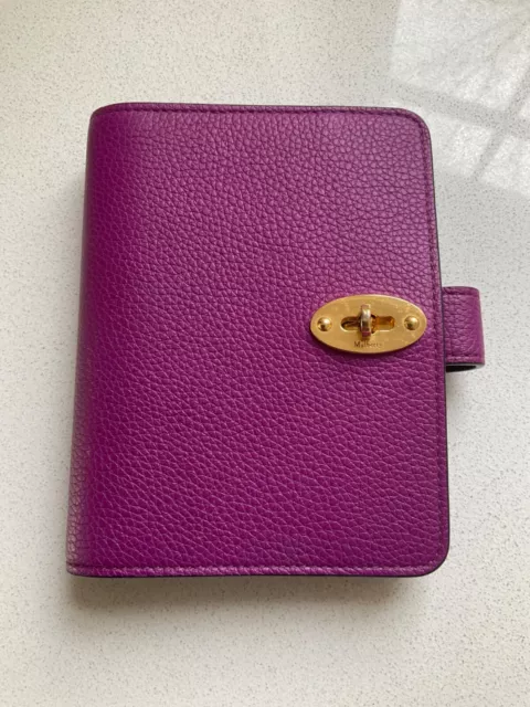 Mulberry postman’s lock pocket book diary filofax violet leather - match to bag!