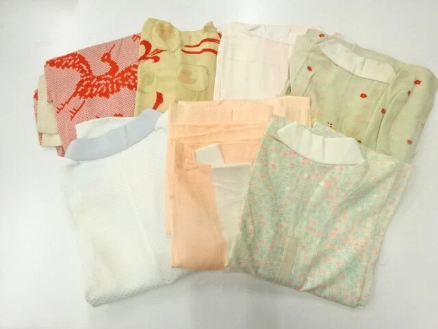 35982# Japanese Kimono / Antique Juban / Set Of 7
