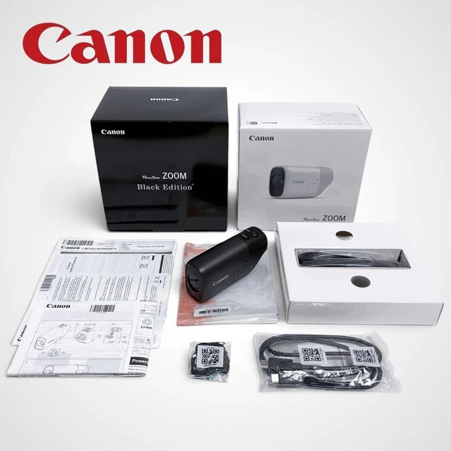 CANON POWERSHOT ZOOM Black Compact Digital Camera Tested Working