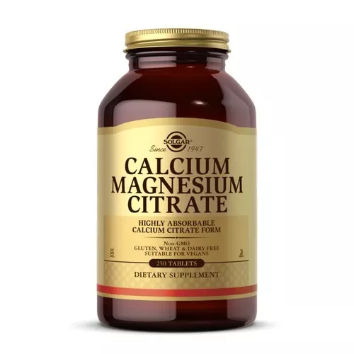 Calcium Magnésium Citrate Comprimés 250 Tablettes Par Solgar
