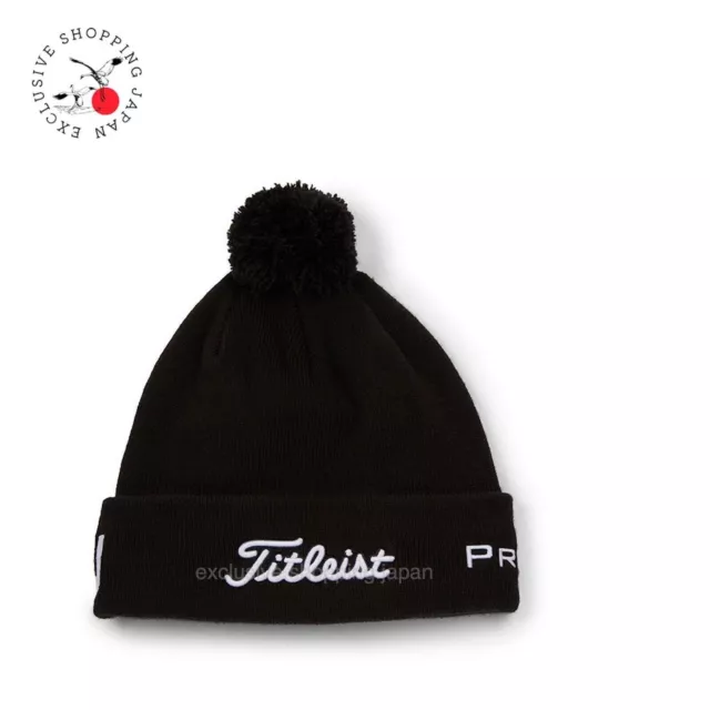 Titleist Golf Tour Pom Pom Beanie Winter Hat Men's Knit Cap TH23WTP Color Black