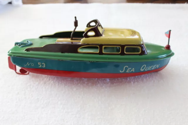 1950s Yonezawa Sea Queen Friction Boat Complete/Works/Near Perfect/Never Played 3