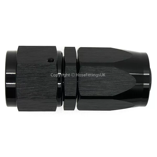 AN-12 12AN BLACK JIC Straight Swivel FAST FLOW Fuel Oil Braided Hose Fitting