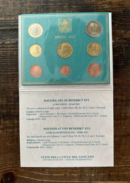 VATIKAN Euro Kursmünzensatz KMS 2013 in Originalblister Klappfolder