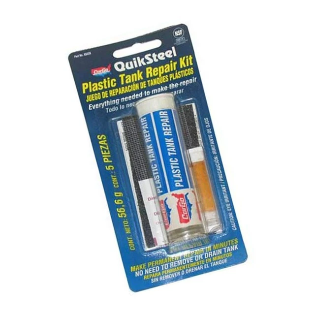 BLUE MAGIC 6522KTRI QuikSteel Plastic Tank Repair Kit , White , 2