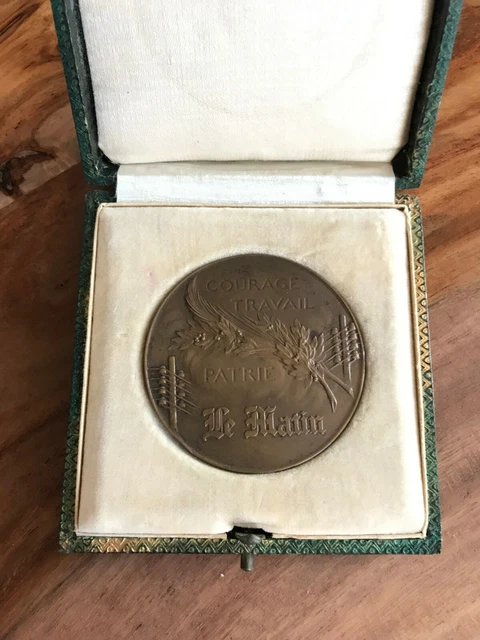 France Médaille Art Déco, Journal Le Matin, Fraisse, Bronze SUP - Collection