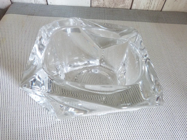 Cendrier Vintage Daum En Cristal - Forme Pomme - Made In France - Rare
