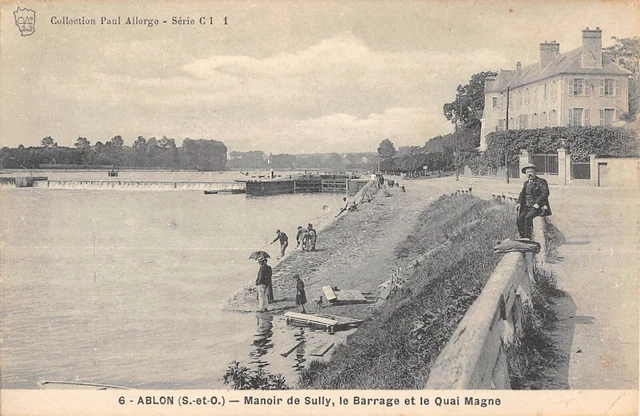 Cpa 94 Ablon / Manoir De Sully / Le Barrage / Quai Monge