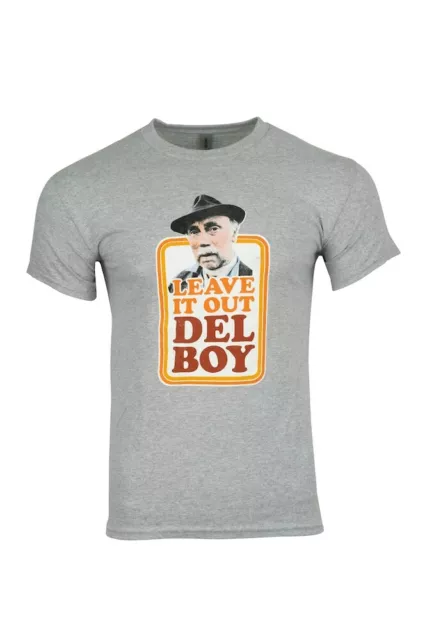 Only Fools and Horses Leave it Out Del Boy GREY Official Weathered T Shirt