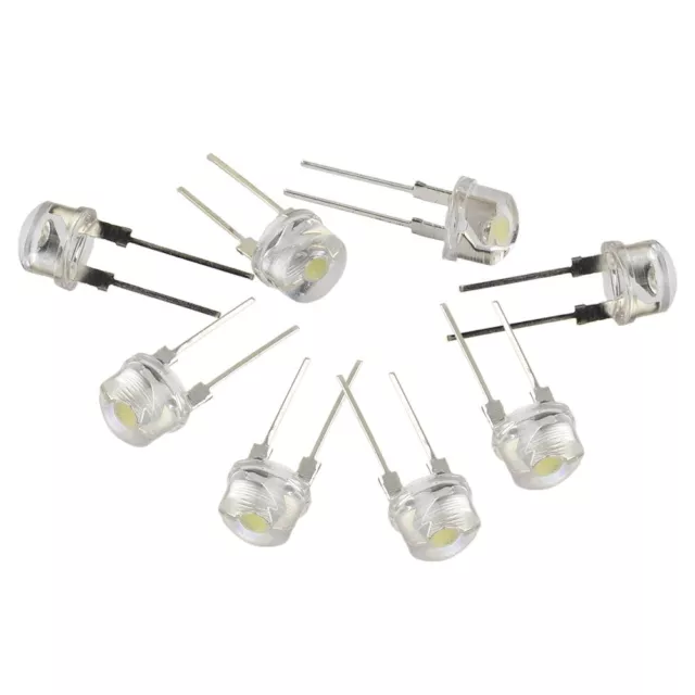White Red Blue 0 5W Pack of 10 Inline LED Light Emitting Diodes in 8MM 3