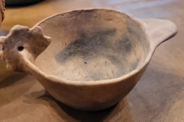 Fulton Aspect Bird Effigy Bowl Caddo Ancient American Indian Pottery - Restored