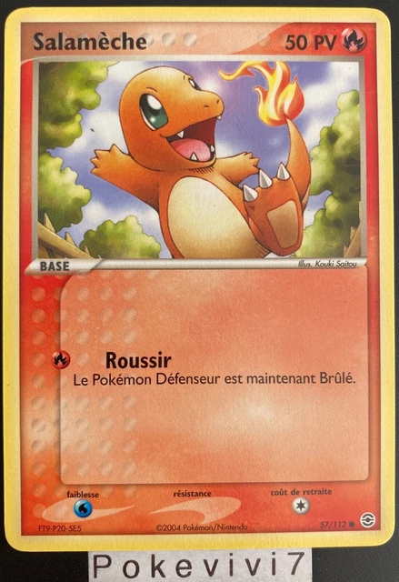 Carte Pokemon SALAMECHE 57/112 Bloc EX Rouge Feu Vert Feuille FR NEUF