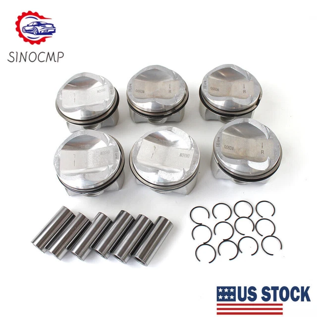 Piston Ring & Piston Assembly 3.0T for For VW Touareg AUDI A6 Q7 06E107066DM US