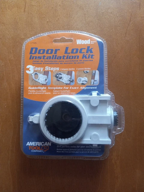 American Tool Companies Metal & Wood Door Lock & Deadbolt Installation Kit 17105