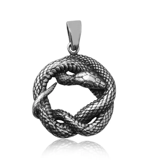 Ciondolo serpente King Cobra in argento sterling 925