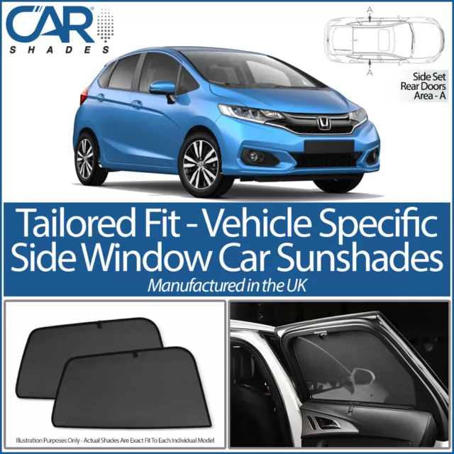 Honda Jazz 5 Door 14-19 CAR SHADES UK TAILORED UV SIDE WINDOW SUN BLINDS PRIVACY