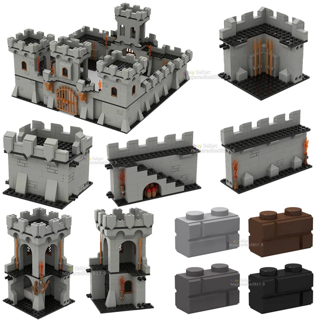 MOC BRICKS WALL Medieval Knight Castle Tower Baseplate Army Set Lot Fit  98283 £16.73 - PicClick UK