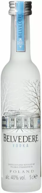 Belvedere Premium Vodka aus Polen - Mini Miniatur 40% 50ml