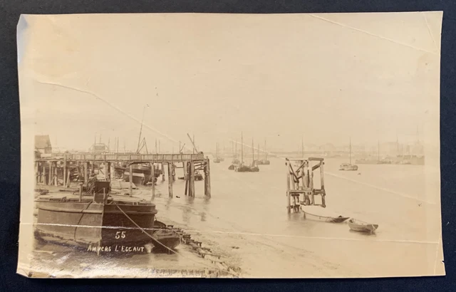 LIV15029  Photographie Photo vintage d&#039;époque Belgique Anvers l&#039;Escaut
