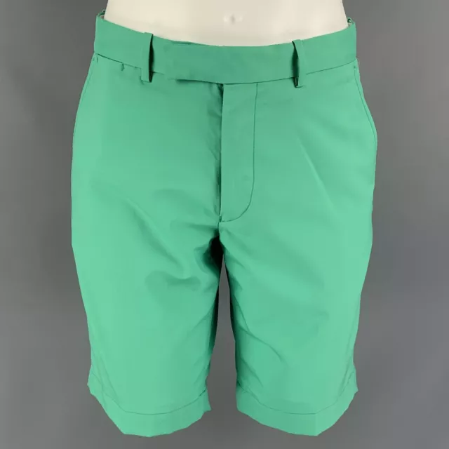 RLX by RALPH LAUREN Talla 30 Verde Poliéster Cremallera Pantalones Cortos