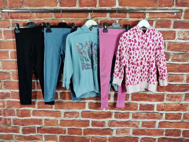 Felpa Con Cappuccio Ragazze Età 4-5 Anni Next M&S Bluezoo Leggings Top 110Cm