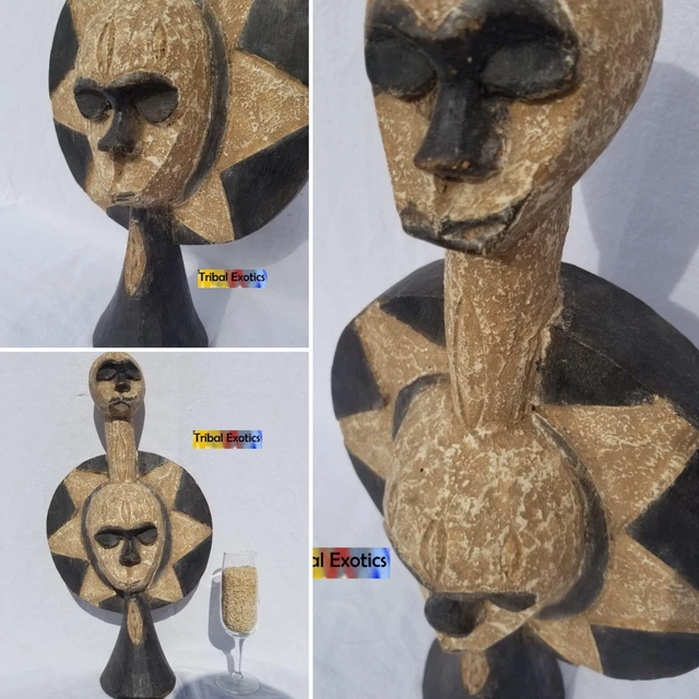 COMMANDING Eket Ibibio Headdress Mask Figure Sculpture Statue Fine African Art