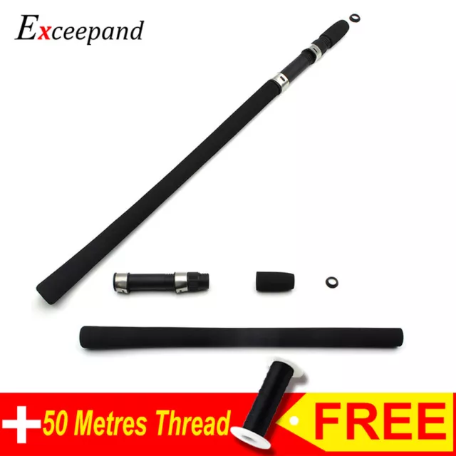 DIY Custom Spinning Rod Building Repair Black EVA Handle Grip and Reel Seat