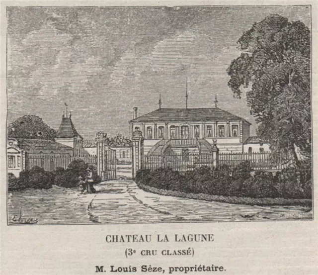 MEDOC. LUDON. Chateau la Lagune (3. Jh. Cru Classé). Sèze. Bordeaux. KLEIN 1908