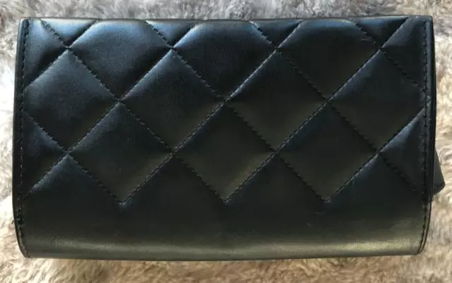Chanel Quilted Leather Glasses Pouch with Velvet Interior Magnetic Flap Closure 2