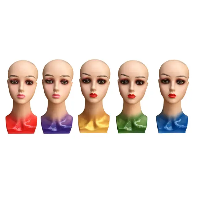 Female/Male Bald Mannequin Head Model for Wig Making Hat Display Holder  Stand