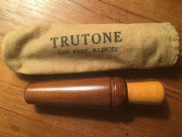 New Trutone Duck Call in original bag dating to the 1930s beautiful item