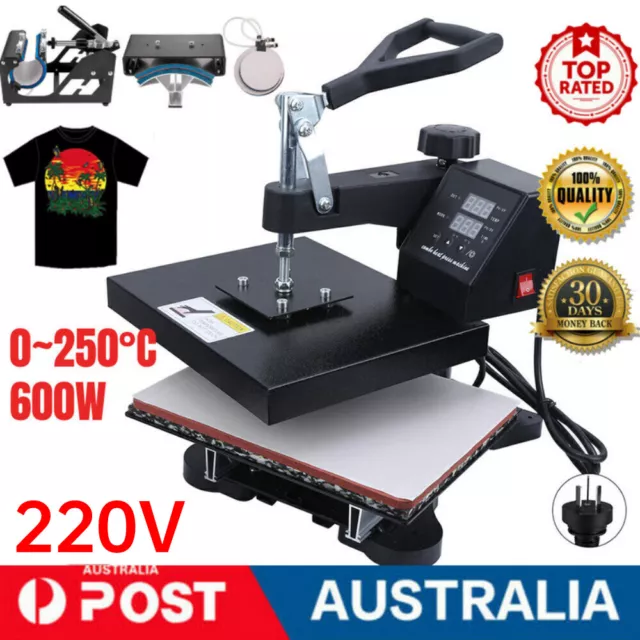 600W Heat Press Machine Digital Transfer Sublimation for T-Shirt Print 220V