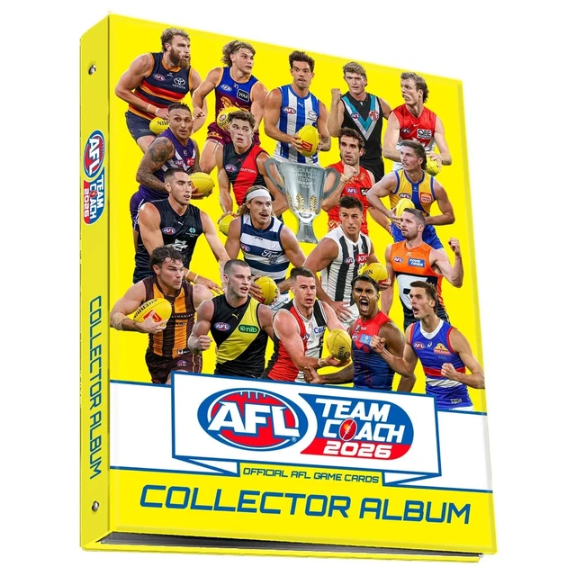 Colactor 2026 AFL TEAMCOACH SEALED COLLECTOR ALBUM with Fantasy Top 3 Card $19. ...