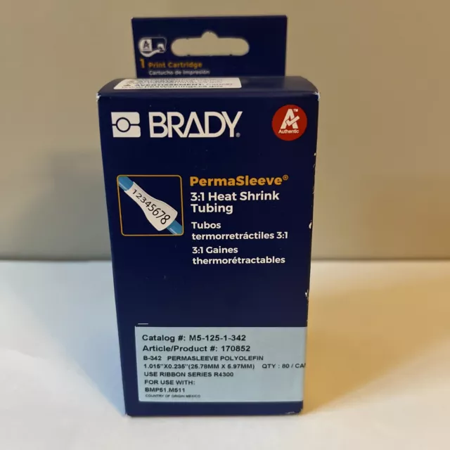 Brady M5-125-1-342 Wire And Cable Label,White,Matte Finish