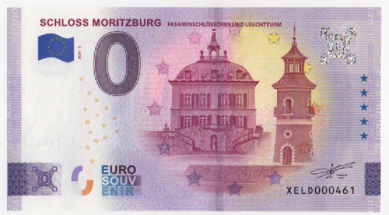 0 EURO SCHEIN Deutschland, Schloss Moritzburg-Fasanenschl. + Leuchtturm ...