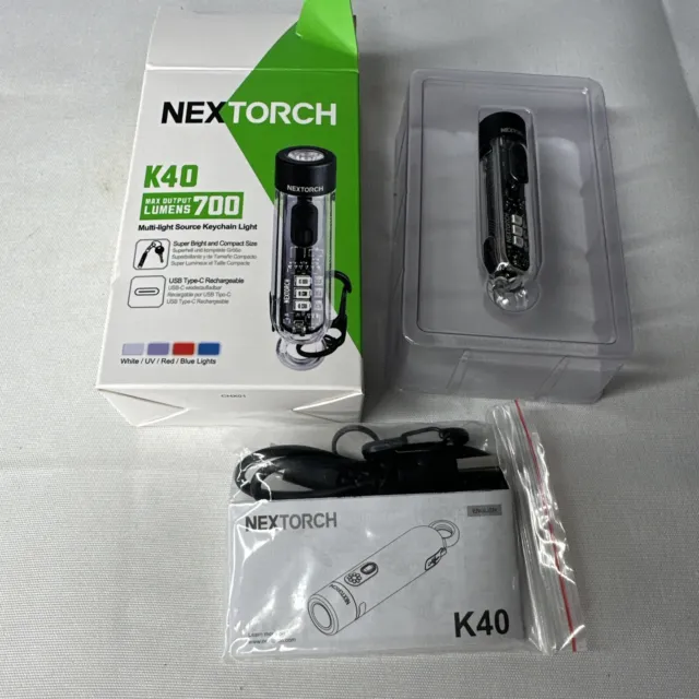 Nextorch K40 KEYCHAIN LIGHT Ricaricabile 700 Lumens Mini Torcia LED