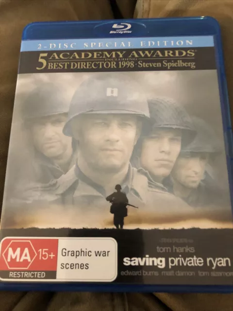 Saving Private Ryan (2-Disc Blu-ray, 2010) MA15+