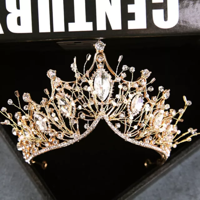 Corona barocca per ragazze Accessori per capelli da sposa Gemme Tiara nuziale