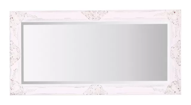 Select Mirrors Haywood Wall Mirror - French Style Bedroom - 50x100cm- Chic White 2