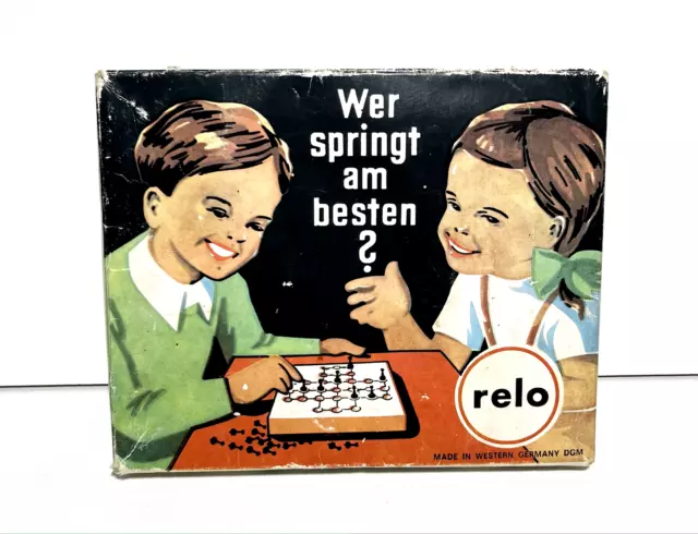 altes Spiel von relo - Wer springt am besten? Es fehlen Steine - Ersatzteile!