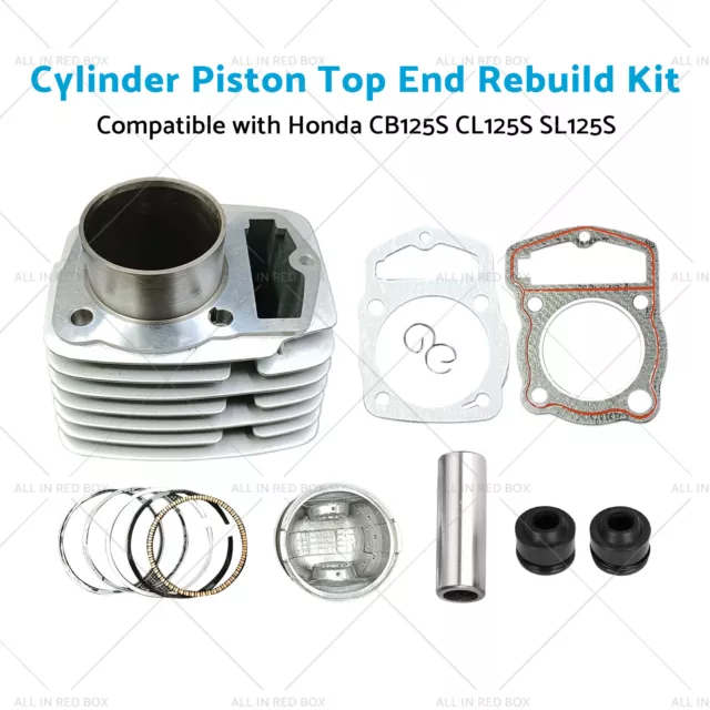 Cylinder Piston Top End Rebuild Kit Suitablefor 71-85 Honda CB125S CL125S SL125S